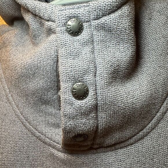 The North Face Droptail 3 Snap Henley Hoodie Women Size Medium Gray Outdoors - Picture 3 of 6